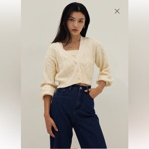 Love Bonito Laila Cable Knit Crop Cardigan